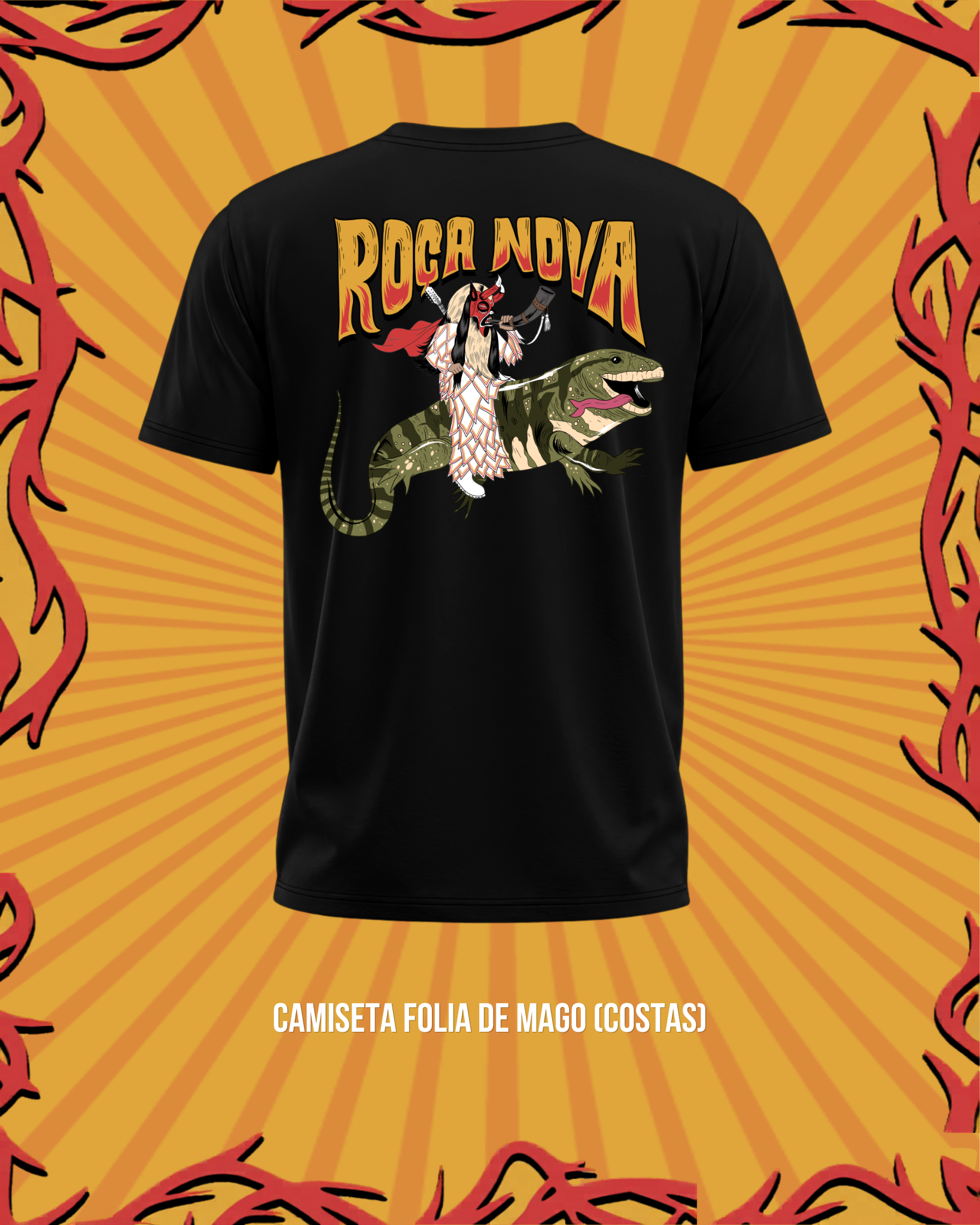 camiseta roça nova folia de magos costas