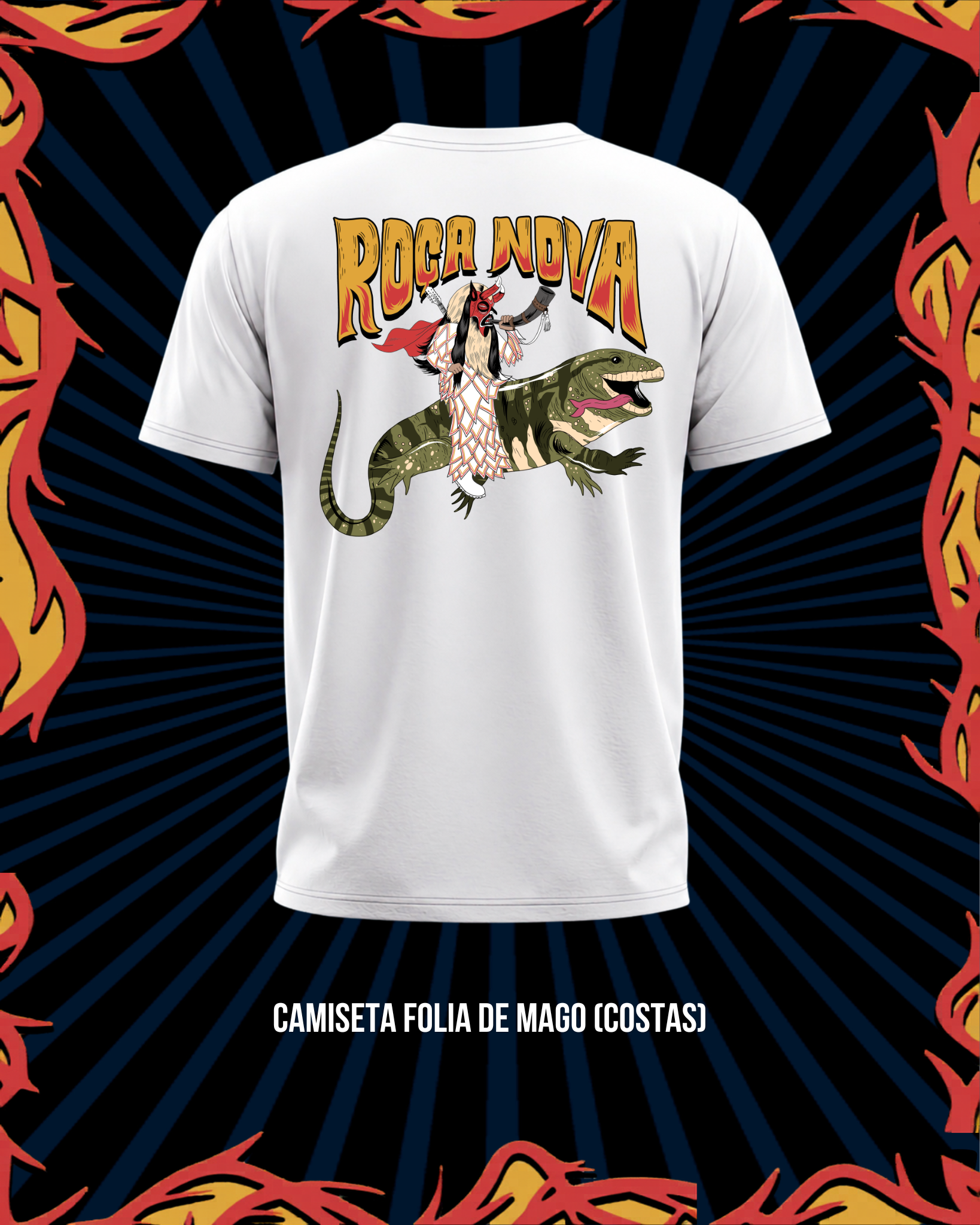 camiseta roça nova folia de magos costas