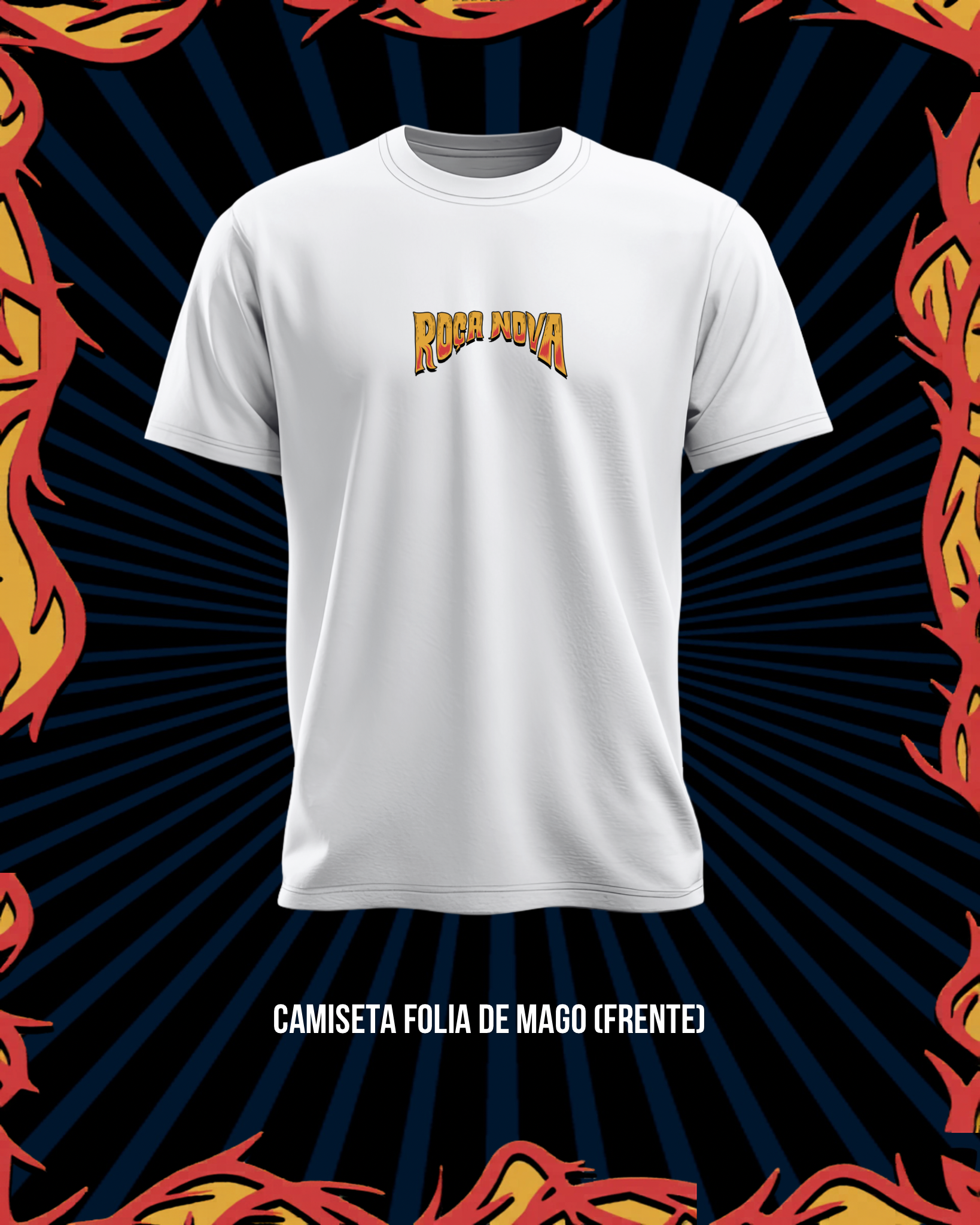 camiseta roça nova folia de magos frente